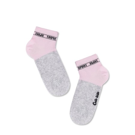 Noski short children's CONTE KIDS Active, size 20, color light pink, gray color