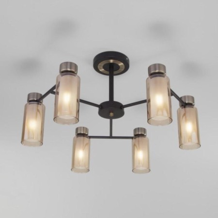 Amado chandelier, 6x15W E14, bronze color, black