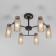 Amado chandelier, 6x15W E14, bronze color, black