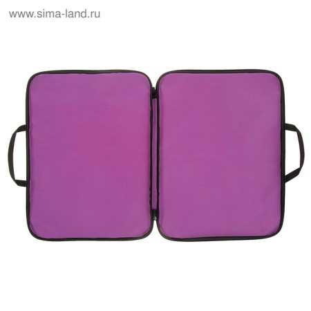 Folder for drawings and drawings A3, 470 x 350 x 20 mm, with handles, textile, calligrata standard, purple, density 600d-3