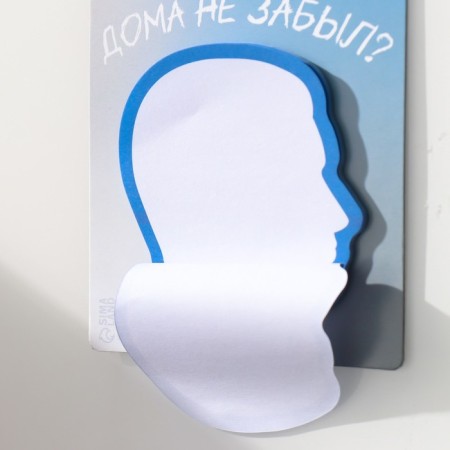 Magnet with a block for the records "Have you forgotten your head at home?" 9.2x11.9 cm-5