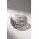 Bracelet "ice" waves, white color in silver, 17.5 size