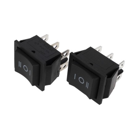 Klavim Switch 250V 15A (6C) (ON) -Off- (ON) Black with a neutral b/fix (RWB-508, SC-767)-2