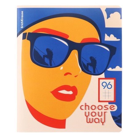 Notebook 96 sheets, Erichkrause "Choose Your Way", cover designer cardboard, stencil printing-4