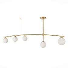 Ceiling lamp ST LUCE. SL1208.302.05. Sebrare. 5x5 W, G9, 4000K, 124x72.3 cm, golden color