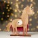 New Year's decor with the backlight "Unicorn with the bell" 21.5 × 5 × 23 cm, red