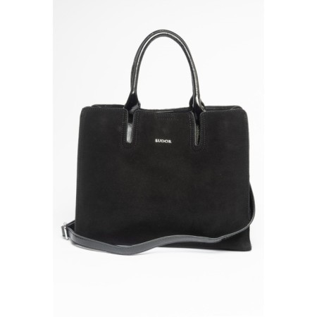 Bag Tout Women, Natural suede, Ludor Black, 33x10x27 cm
