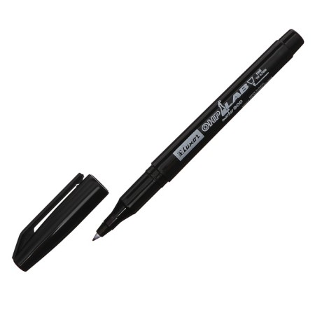 Permanent laboratory marker 0.7 mm Luxor "OHP 910", bullet, black-2