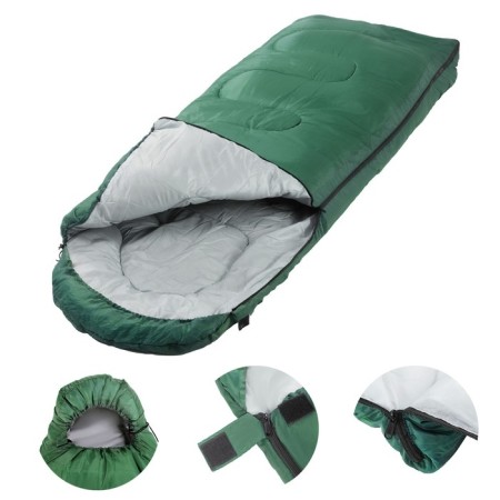 Tourist sleeping bag, 220 x 75 cm, up to -20 degrees, 700 g/m2, swamp-1