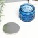Bank for candles glass with a lid "Sot" blue 5x7x7 cm, mix