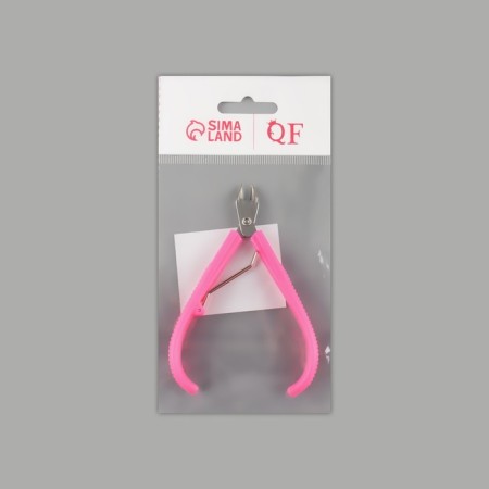 Manicure nippers for cuticle, 10 cm, blade length - 8 mm, pink color-4