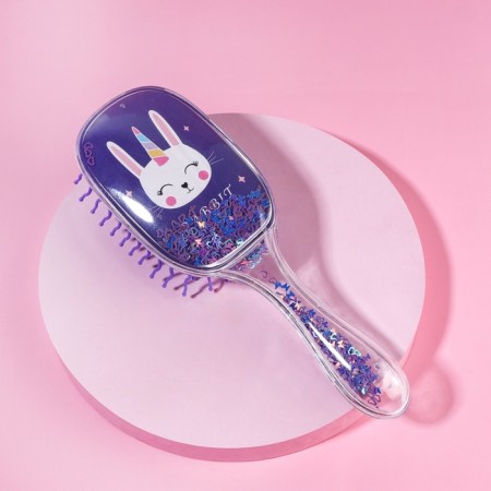 The comb is massage, wide, 6 × 18 cm, purple color-3