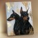 Picture on numbers with a whip 40 × 50 cm "Doberman dogs" 16 colors
