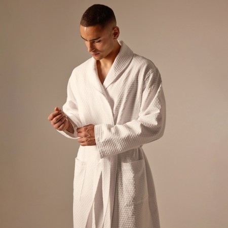 Waffle waffle dress Sl Home: Waffle "Blanc de Blanc", size M, 100% cotton, 320 g/m2-1