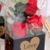 Soap roses in a box, red, set 3 pcs