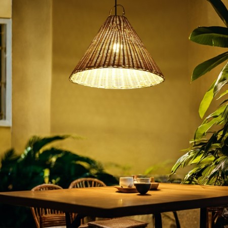 Ceiling Lamp from Rotan "Angga", 1 × 120 W, E27, 30 × 30 × 40 cm