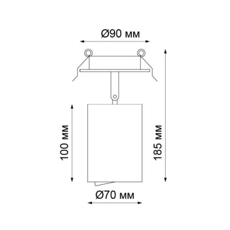 Built -in lamp PIPE IP20 GU10 50W-1