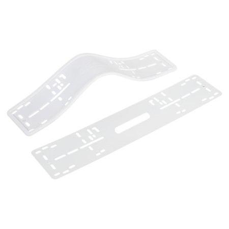 Frame under the license plate Pro, silicone with metal. Osnovaya, 1 pc., Fended, white Adfc035-3