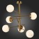 Ceiling EVOLUCE lamp. Sle1099-302-06. Velio. 6x60 watts, E27, 50x50x60 cm, brass color