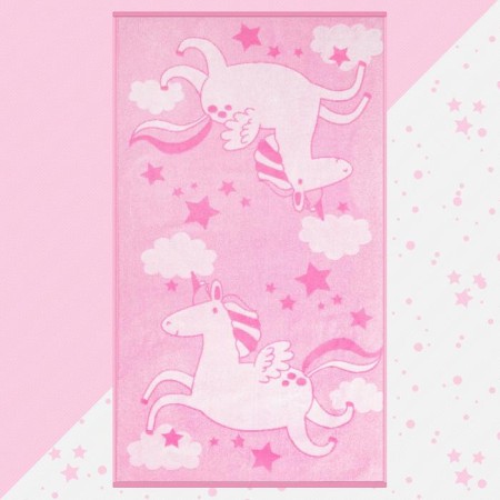 Trick "Ethel" Pink Unicorn, 70x130 cm, 100% cotton, 420g/m2
