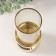 Ceramics candlestick, glass for 1 candle "whirlpool" d = 8 cm gold 9.5x9.5x26 cm