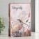 Safe-book wood, leatherette, Dragonfly and Flowers mirror 24x16x5 cm
