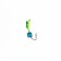 Mormyshka tungsten Marlin’s nails, 2 mm, 0.4 g, green, yellow + gasoline, 10 pcs