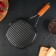 Hril frying pan "White", d = 20 cm, wooden handle, induction, black color