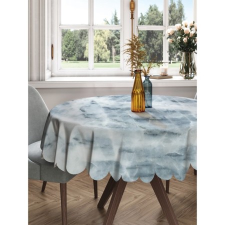 The tablecloth on the table is “marble”, round, Saten, d = 150 cm