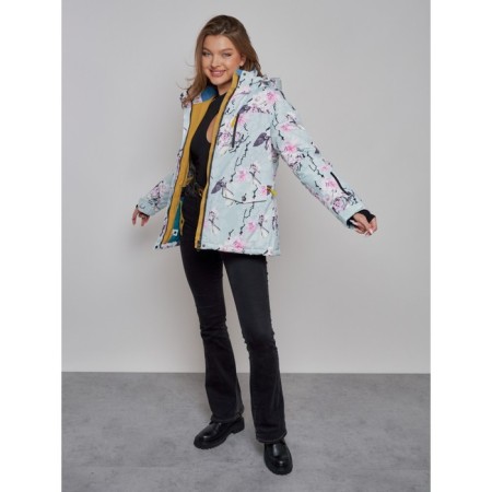 Ski jacket female, size 42, turquoise color-10