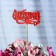 Topper "Beloved Mom", Red, 12.5 × 5.5 cm
