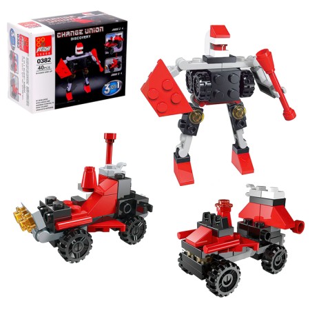 Designer "Space Researcher", 3 in 1, 33-40 parts, mix