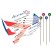 Pins with a colored head, 38 mm, 100 pieces, Attomex, cardboard box
