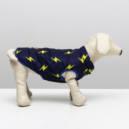 Dog jacket "Lightning", S (DS 20 cm, Osh 23 cm, OG 32 cm), dark blue-1