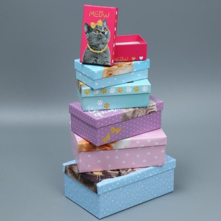 Set of boxes 10 in 1, gift packaging, “bright”, 12 x 7 x 4 - 32.5 x 20 x 12.5 cm-7