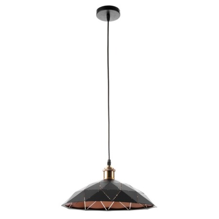 Suspension Bayerlux "perforation" E27 Black-gold 33x33x20-120cm