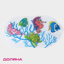 The rug anti -slip into the bathtub on the suction cups of the Dolyan 