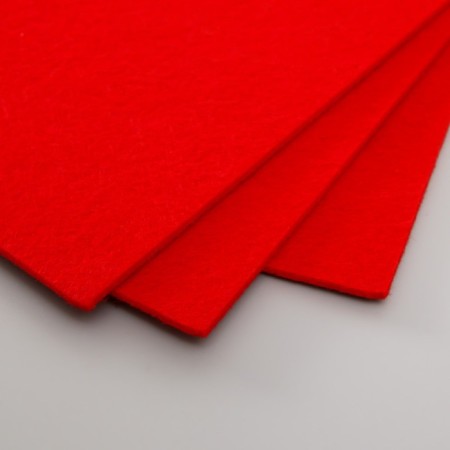 A set of hard felt "Astra" (3 pcs) red, 3 mm, 20x30 cm-2