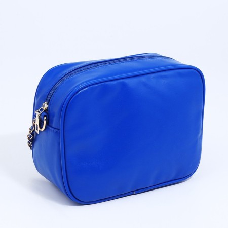 Bag Cross-Bodi with a zipper, blue color-2