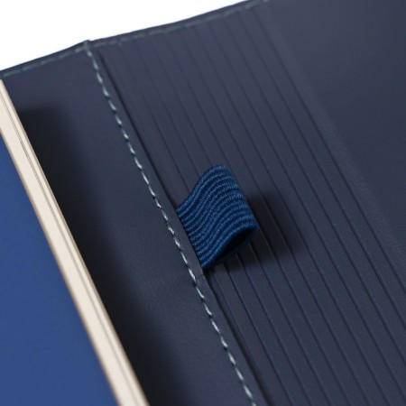 Organizer on Rings A6+, 80 sheets, leatherette, with a valve, a line, with a handle, in a gift box, blue-5