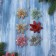 Christmas tree decoration "Brilliant flowers" (set 6 pcs) 6x6 cm, mix
