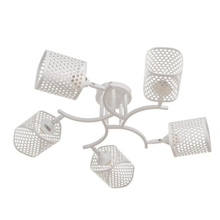Gwen chandelier 5x60W E27 white 64x25x20cm