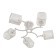 Gwen chandelier 5x60W E27 white 64x25x20cm