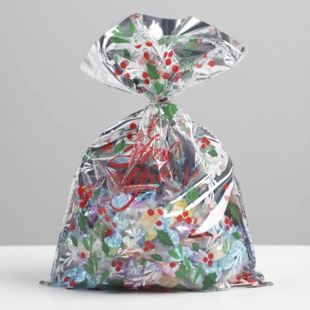 Plastic "branches" package, 20 x 30 cm, new year-2