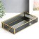 Standing interior glass with a rectangular mirror "Darkened" with handles 5x14x24 cm