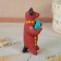 Dymkovo toy "Bear with a flower, with a rooster, with harmony", 11 cm, mix