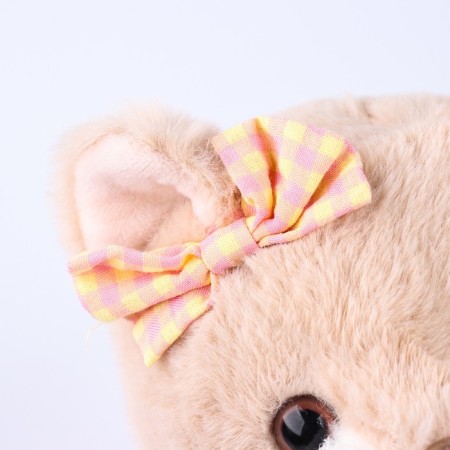 Soft toy "Little Friend", a cat in a peach dress-4