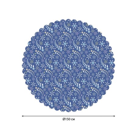 Tablecloth on the table "Dance of Snowflakes", round, Saten, d = 150 cm-1