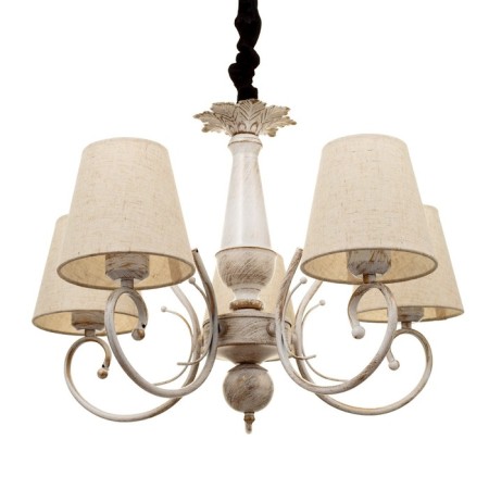 Svetlana chandelier 5x60W E14 white 54x54x42cm SVK-1