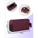 Cosmetic bag with lightning, burgundy color